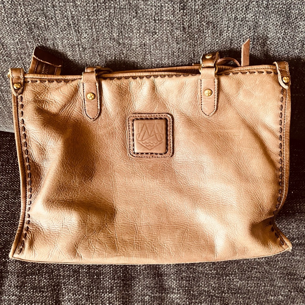 Elegant Tan Leather Women's Bag - Picture 7 of 8